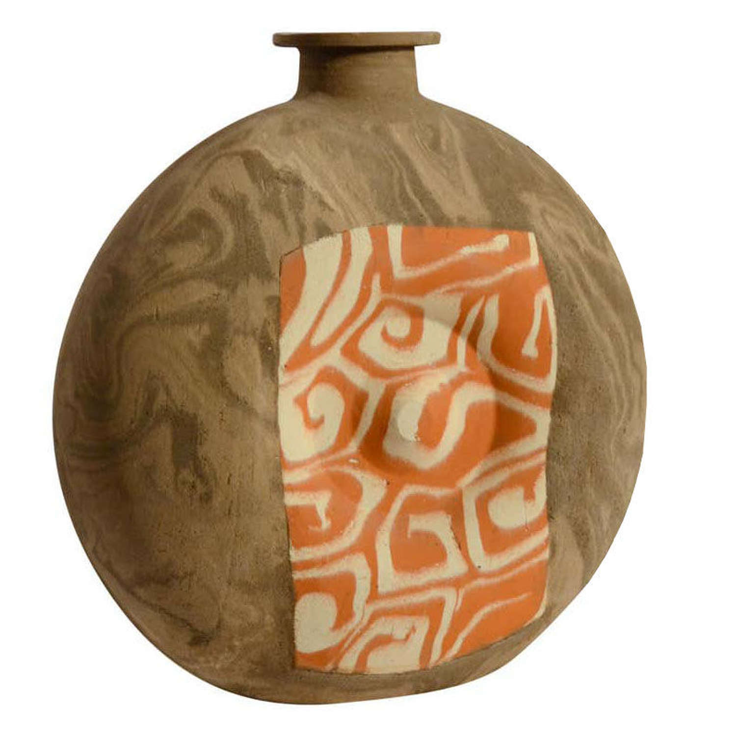 Decorative Studio Pottery Vase in Geometric Patterns