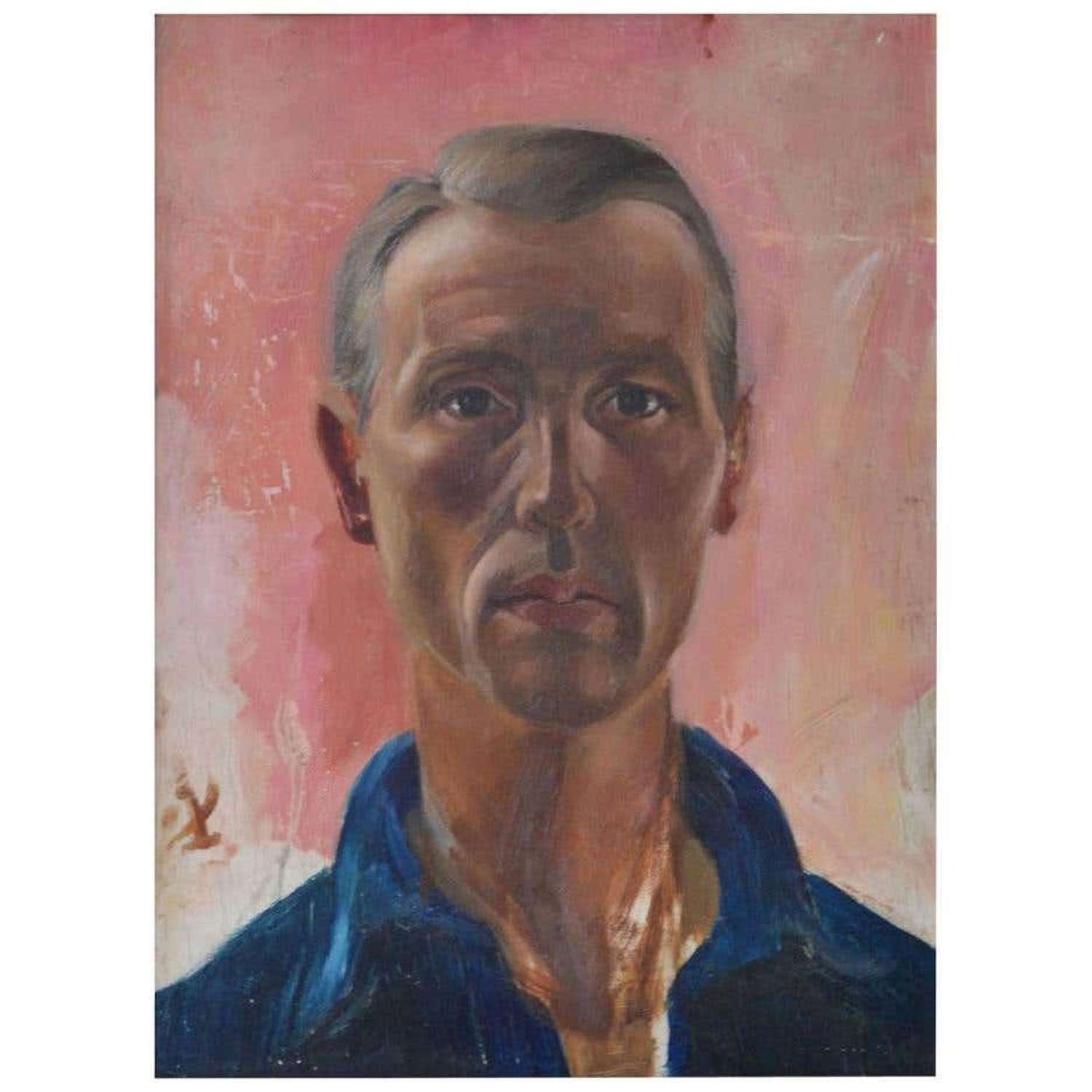 Male Portrait, Painting Dutch, 1960s