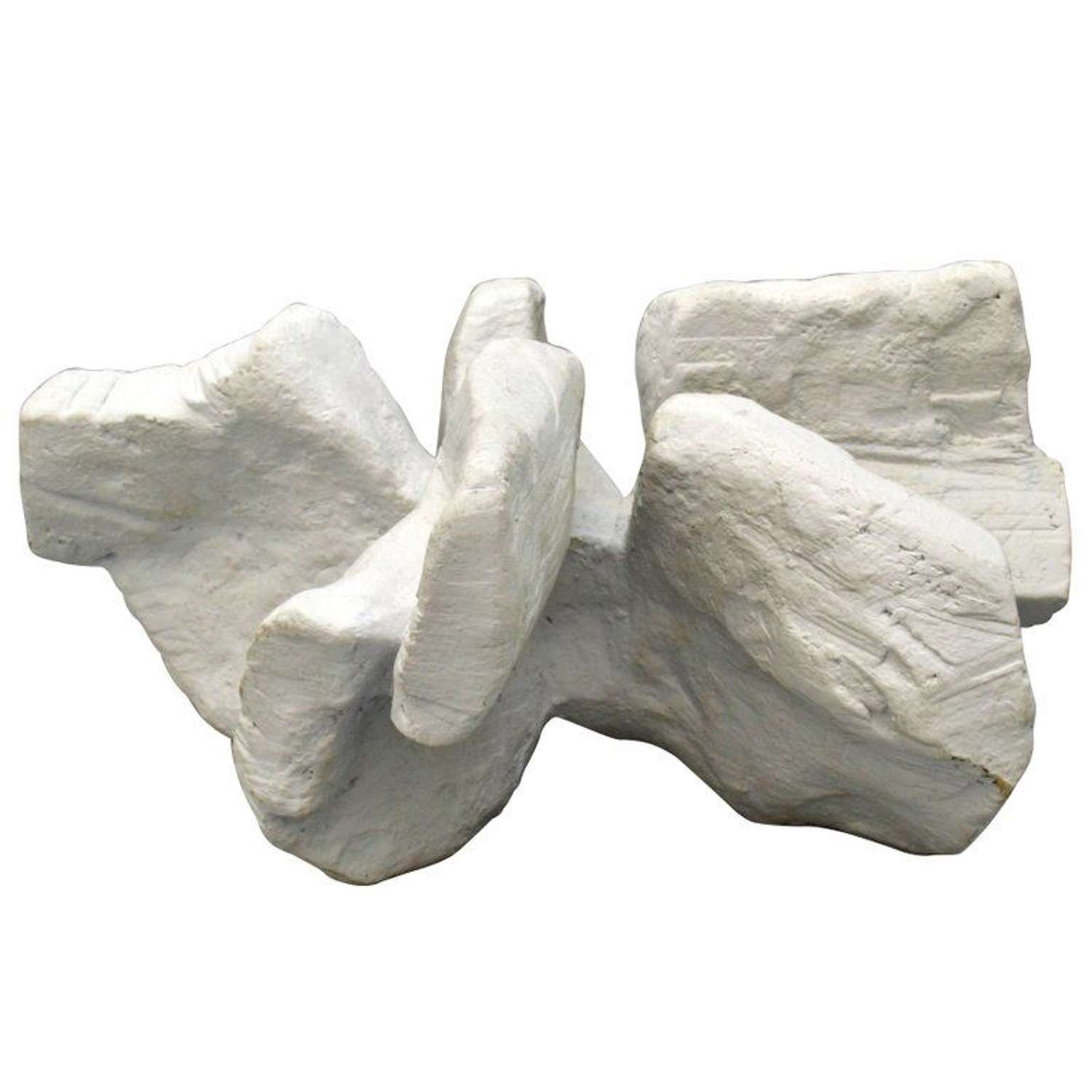 Chalk White Abstract Sculpture by Bryan Blow 2