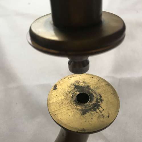 Large Pair of Curved Brass Push & Pull Door Handles
