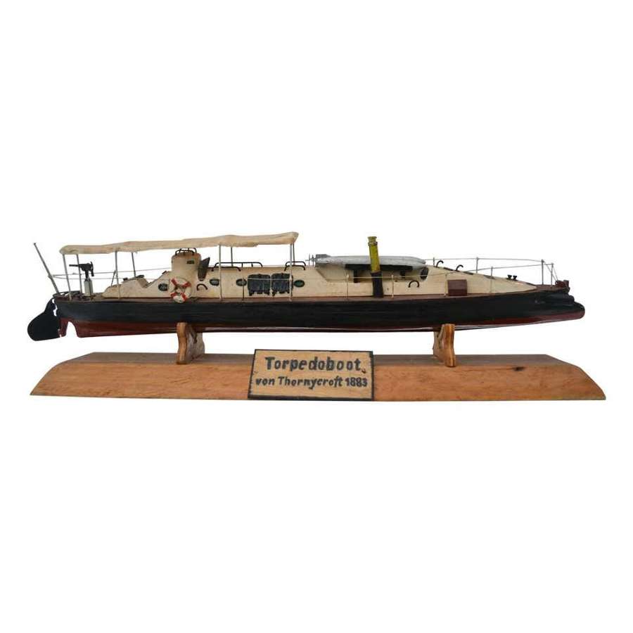 Model of Torpedo Boat 'Thornycroft' 1883