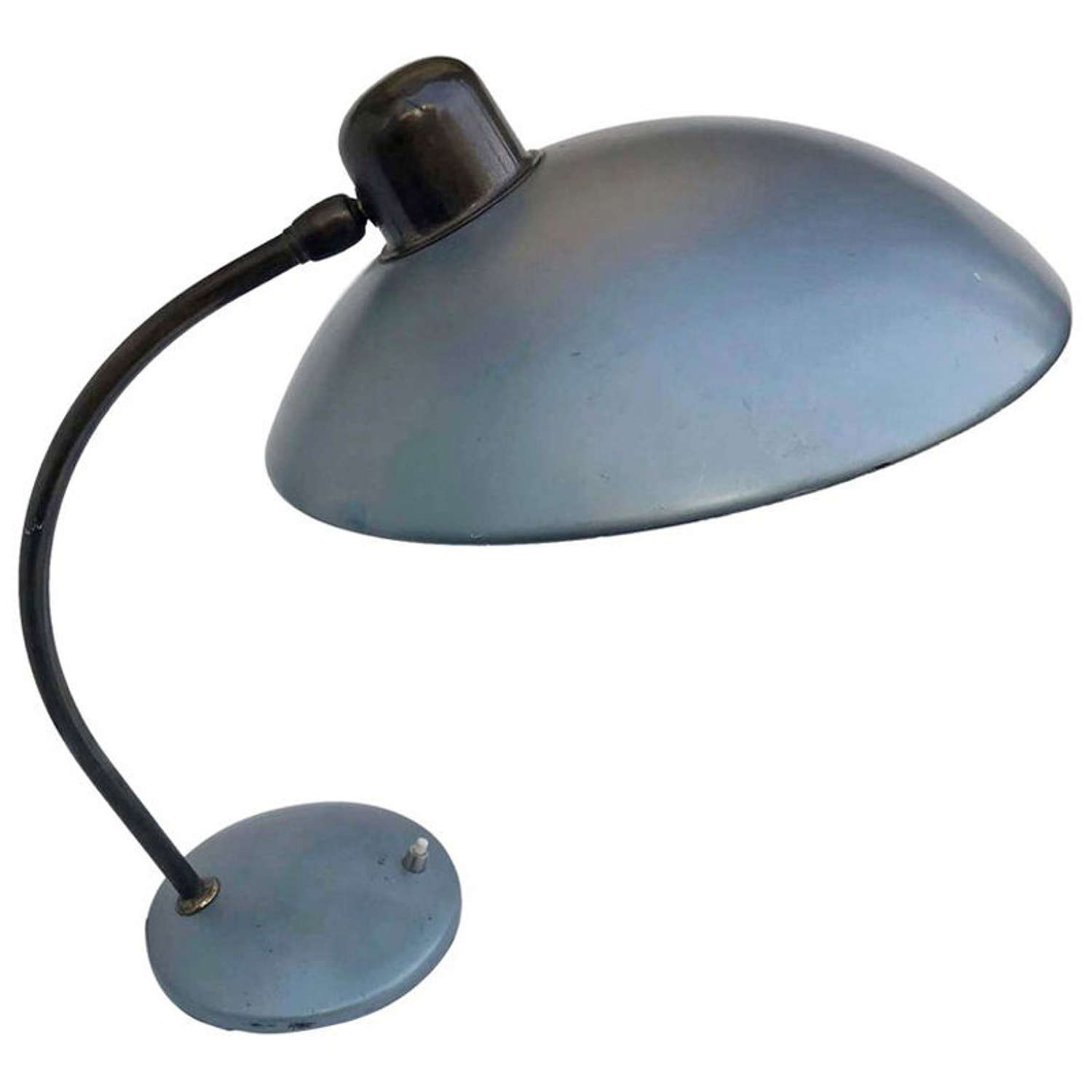 Bauhaus Desk Lamp Blue Metallic by Christian Dell