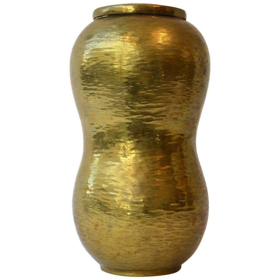 Handcrafted Brass Vessel with Lid by Franz Peters, 1950s