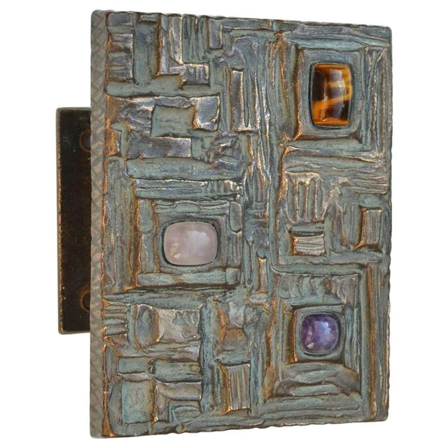 Bronze Door Handle with Semi Precious Stones