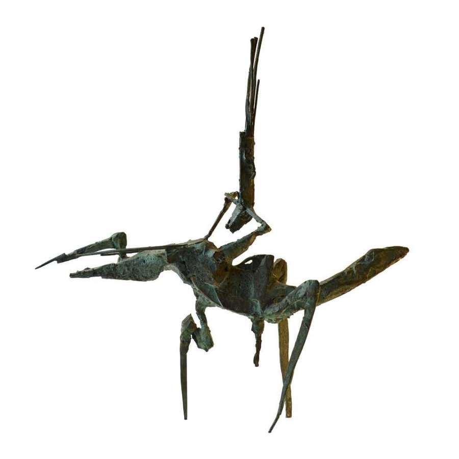 Bronze Sculpture of Acrobat on Horse by Jacobs, Dutch