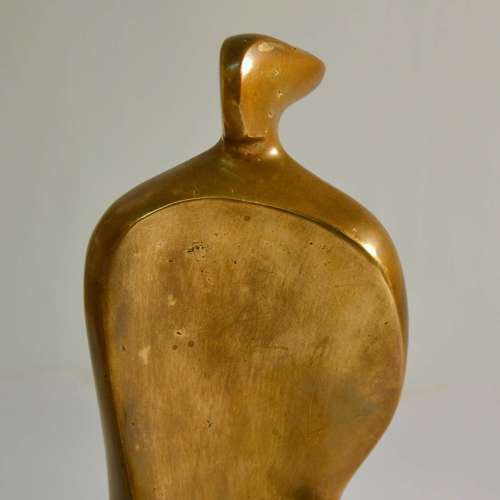Large Figurative Bronze Sculpture of Family by Maria Guergova