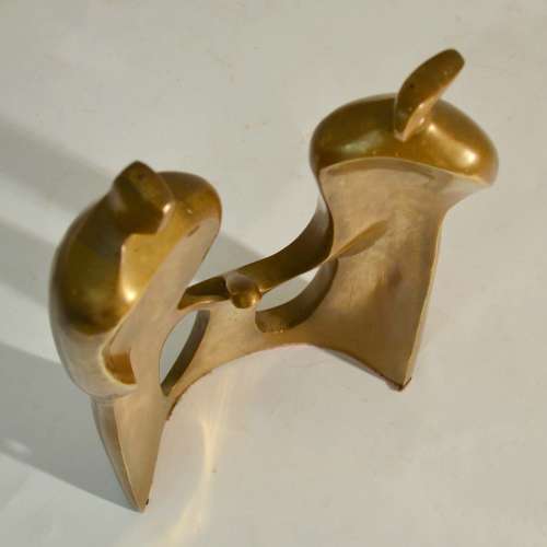 Large Figurative Bronze Sculpture of Family by Maria Guergova