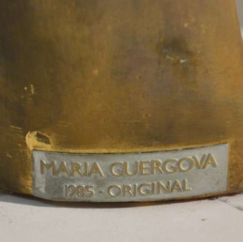 Large Figurative Bronze Sculpture of Family by Maria Guergova
