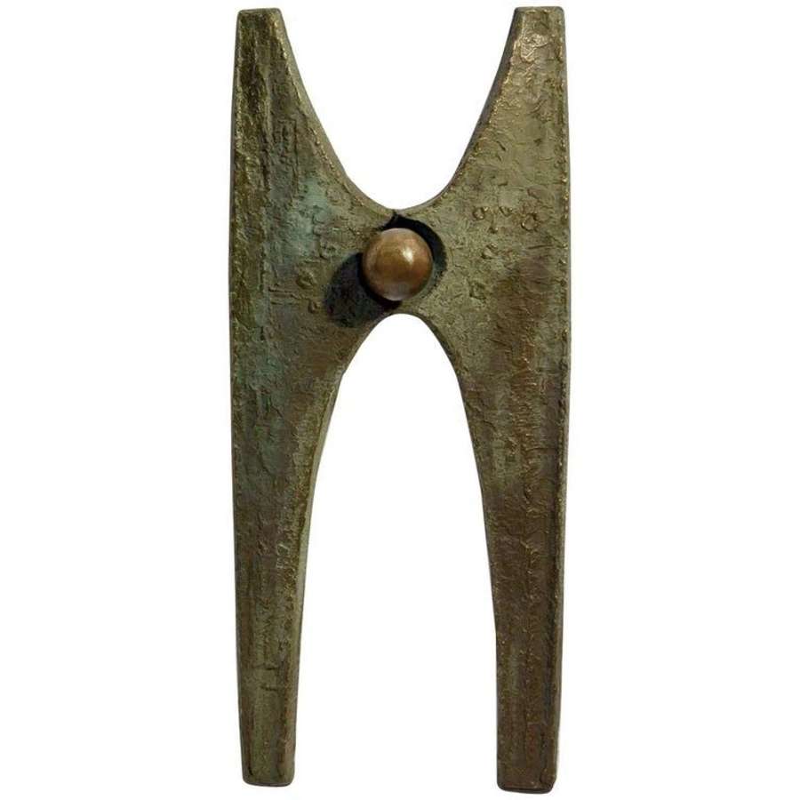 Large Wall-Mounted Bronze Abstract Sculpture