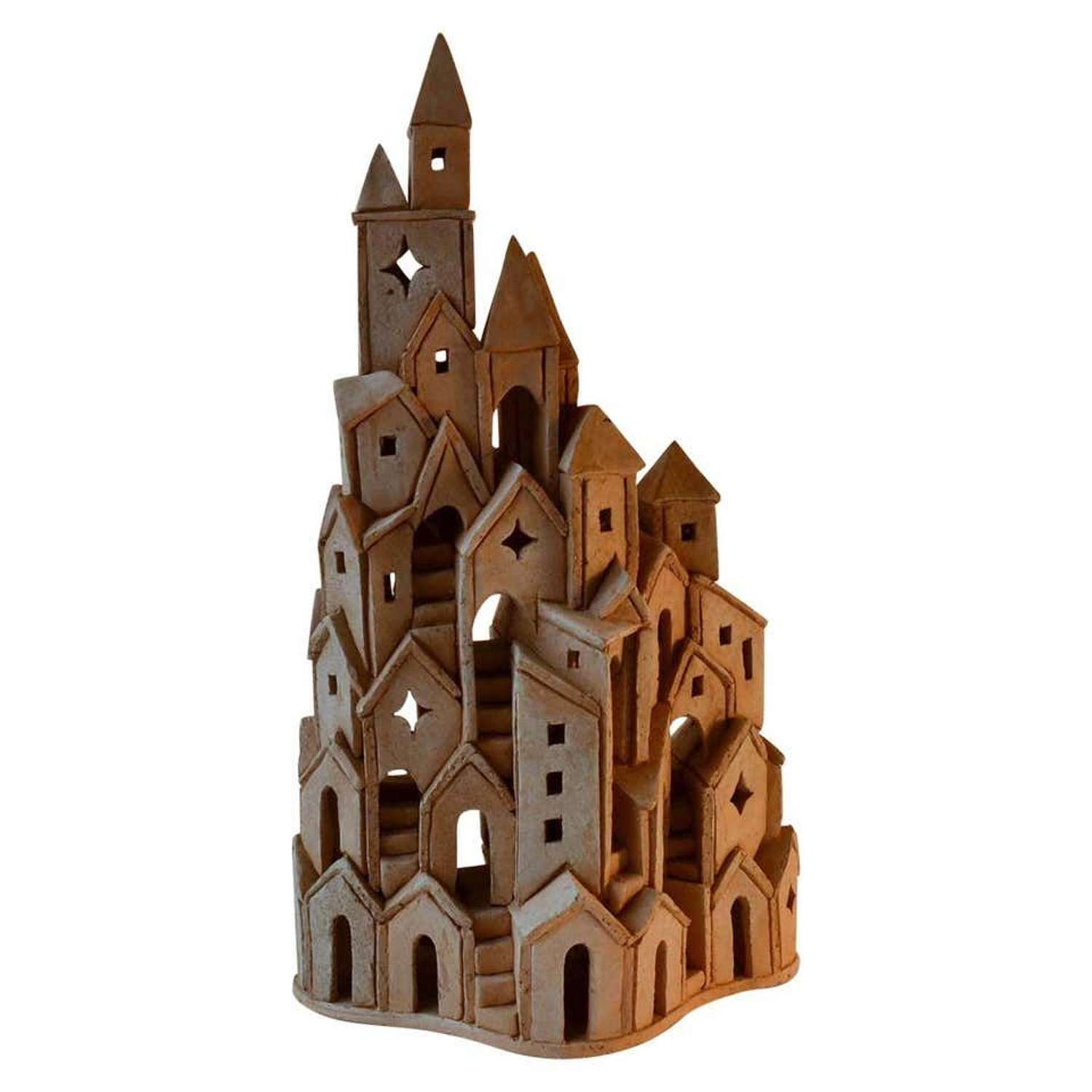 Architectural Ceramic Tower Sculpture, by Arie Bouter