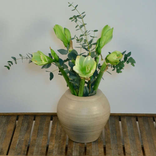 Three Ivory White 1980's Studio Pottery Vases