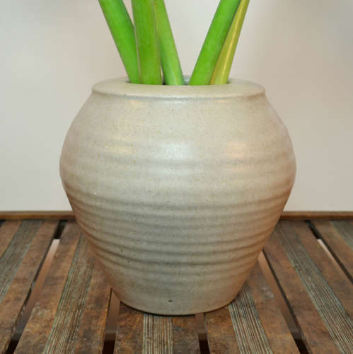Three Ivory White 1980's Studio Pottery Vases