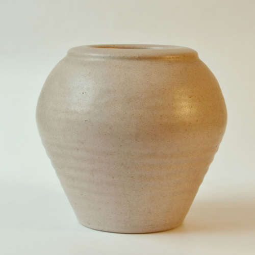 Three Ivory White 1980's Studio Pottery Vases