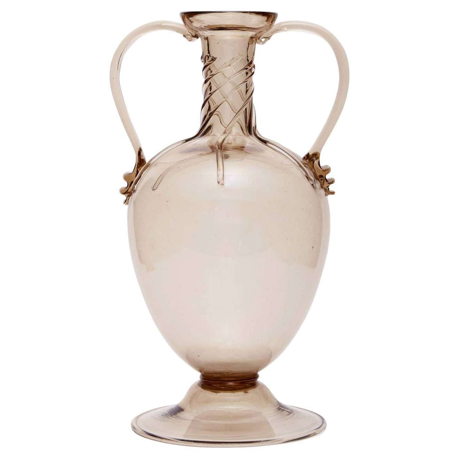 Soffiato Amphora Vase Attributed to Vittorio Zecchin for MVM Cappellin