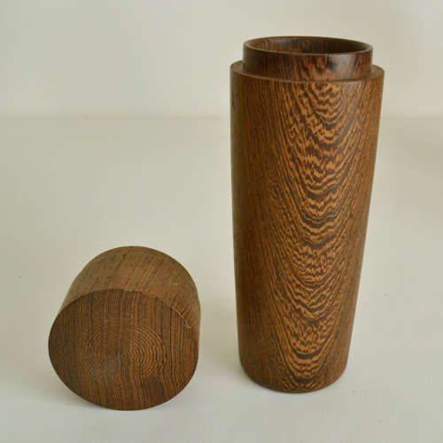 Set of Hand Turned Hard Wood Boxes