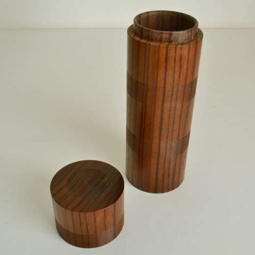 Set of Hand Turned Hard Wood Boxes