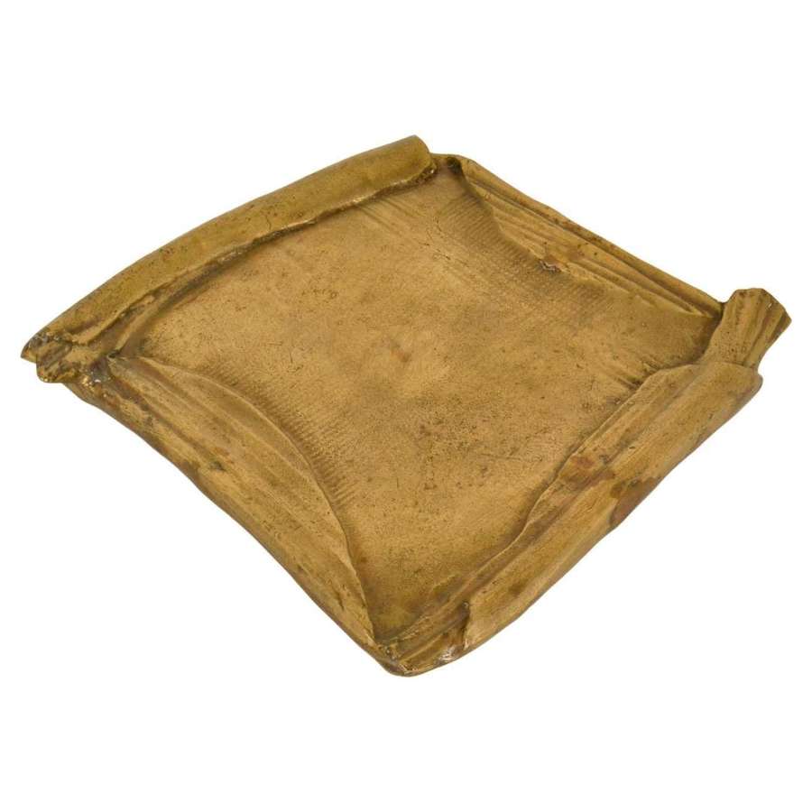 Brutalist Bronze Cast Dish