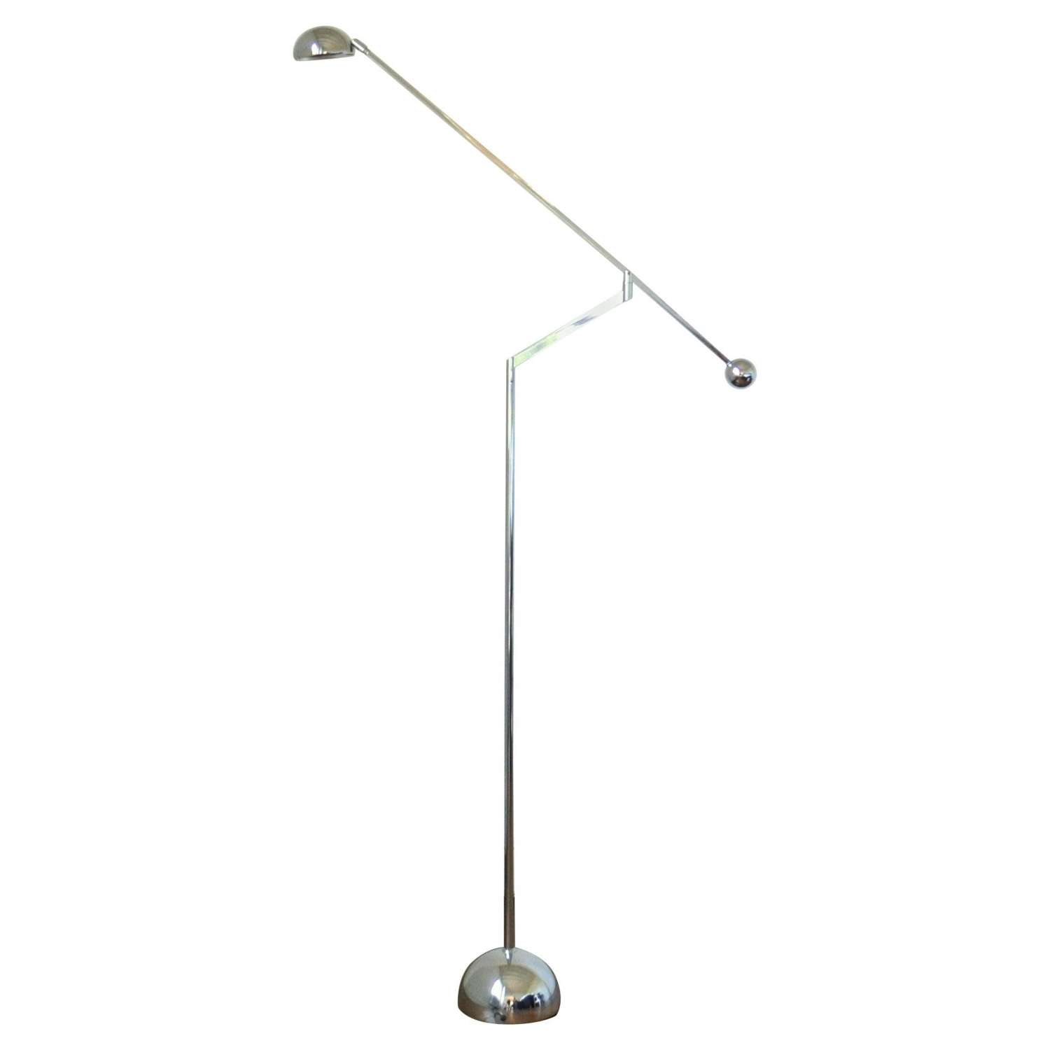 Counter Balance Chrome Floor Lamp