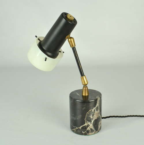 Gino Sarafatti 1950's Table Lamp for Arteluce on Black Marble Base