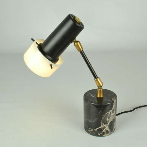 Gino Sarafatti 1950's Table Lamp for Arteluce on Black Marble Base