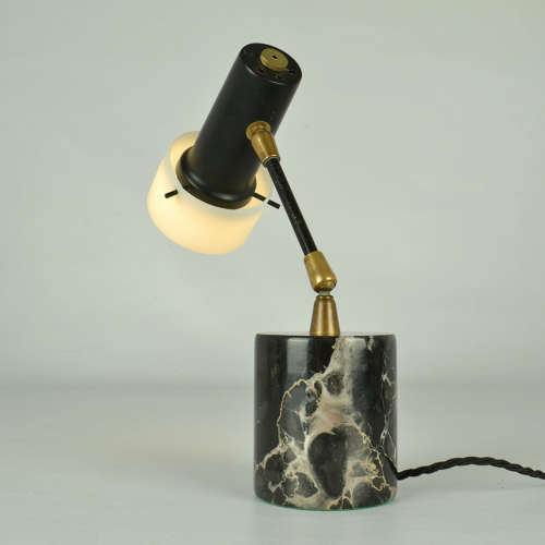 Gino Sarafatti 1950's Table Lamp for Arteluce on Black Marble Base