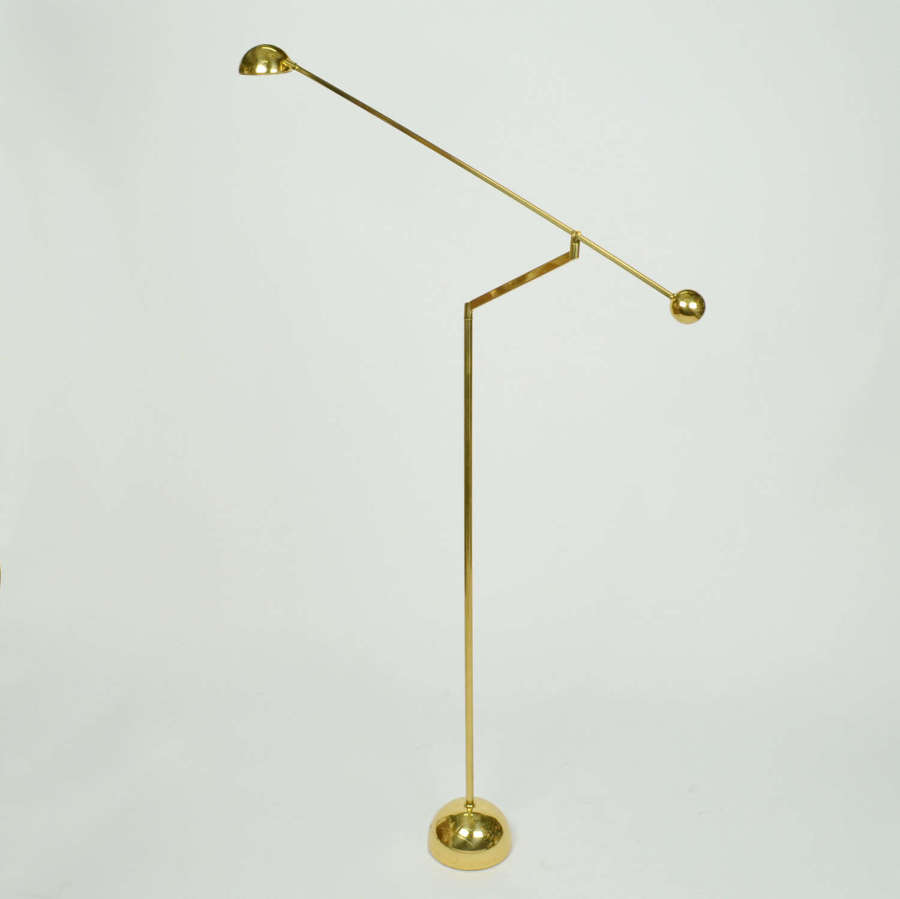 Brass Counter Balance Floor Lamp 1970's