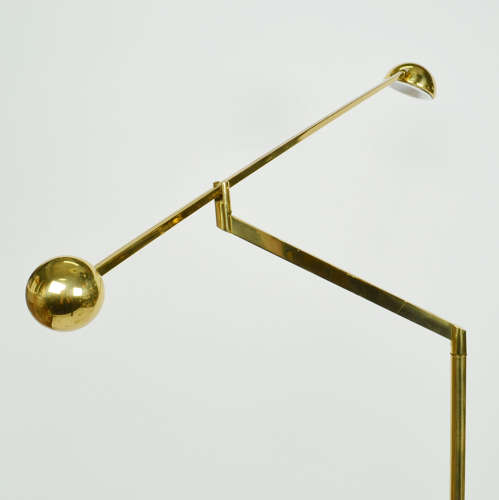 Brass Counter Balance Floor Lamp 1970's