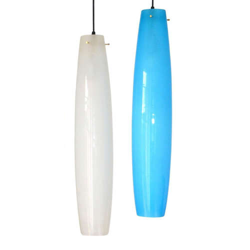 Tall Murano Glass Pendants by Alessandro Pianon for Vistosi,