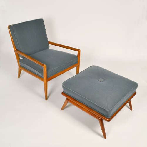 T.H. Robsjohn-Gibbons Ottoman, Widdicomb 1950's