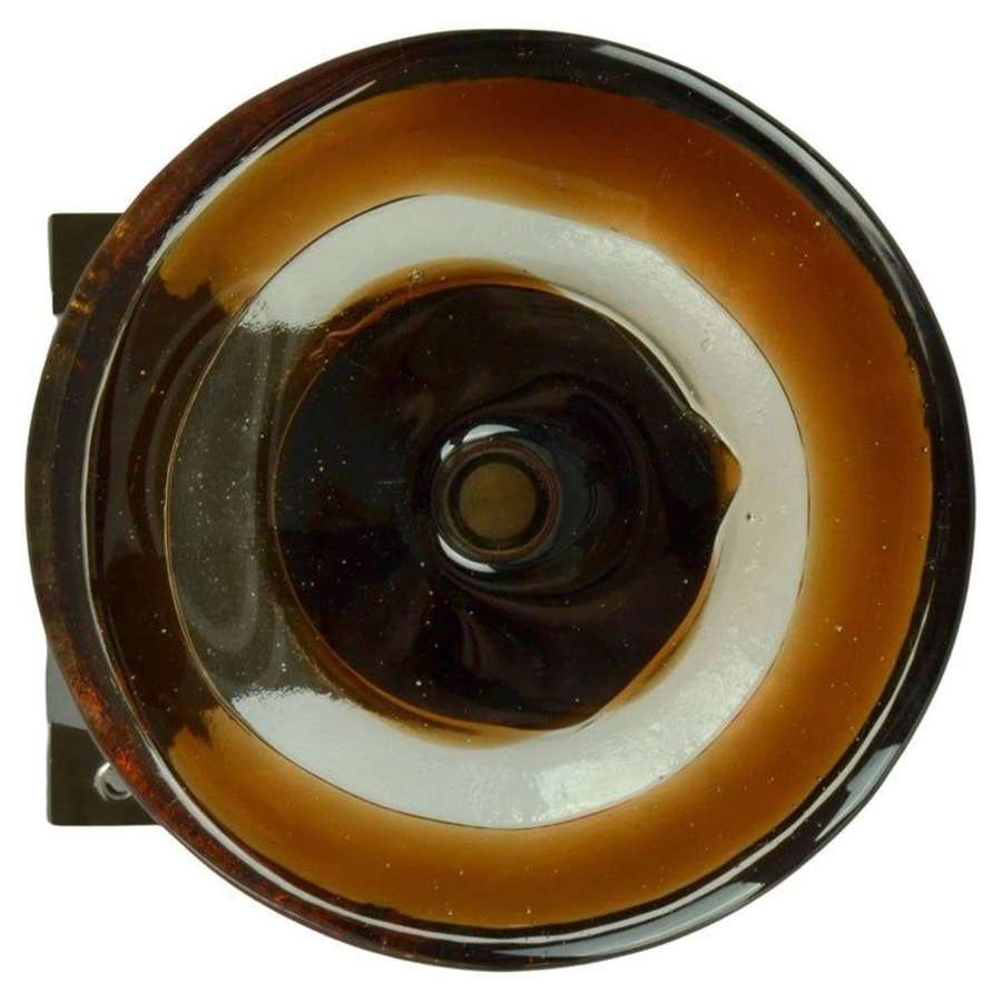 Door Handle Round Push Pull in Clear and Amber Glass