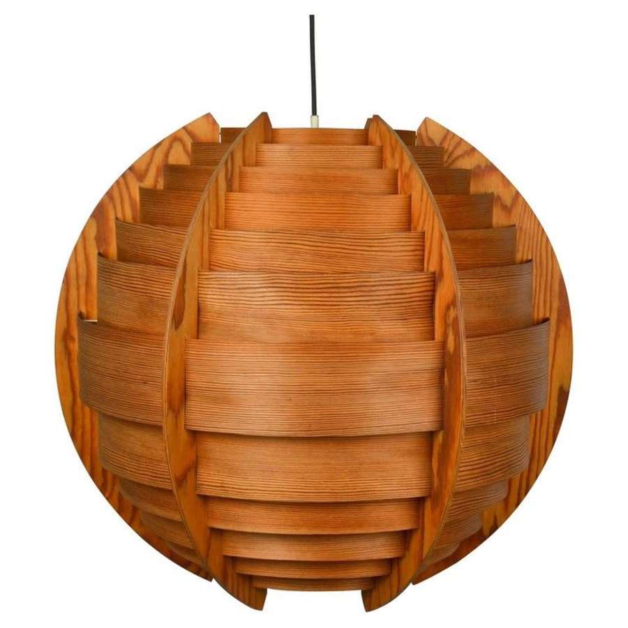 Extra Large Hans-Agne Jakobsson Globe Bentwood Pendant for AB Ellyset
