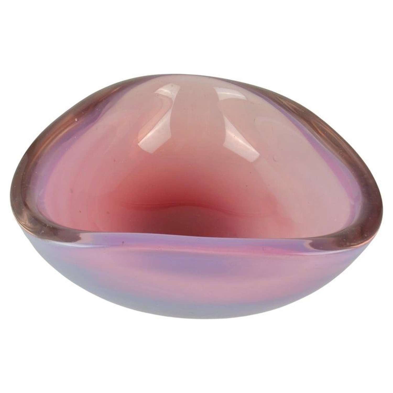 Murano Sommerso Pink Glass Bowls by Flavio Poli for Seguso, Italy 1960