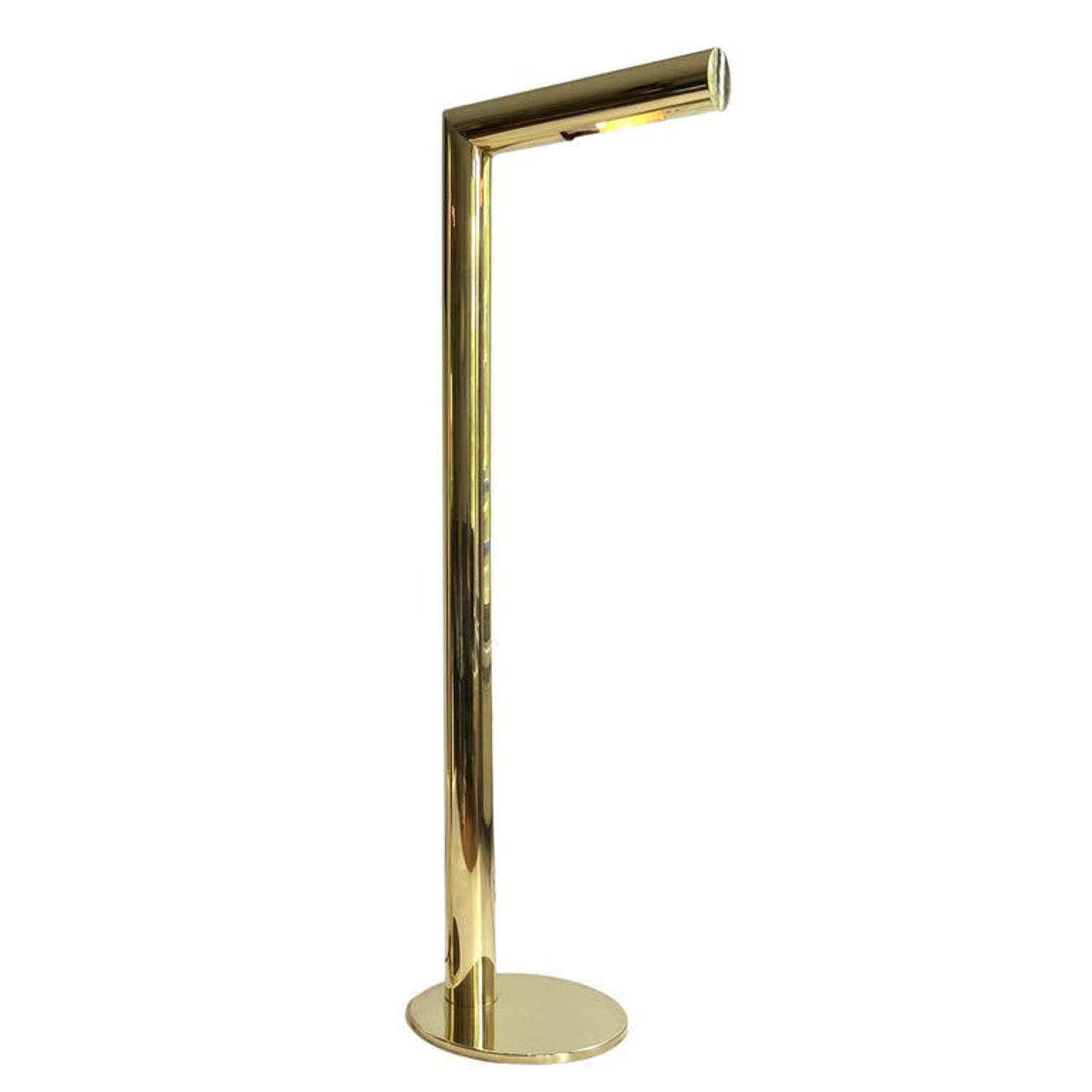 Scandinavian Minimalist Brass Floor Lamp by Jonas Hilde