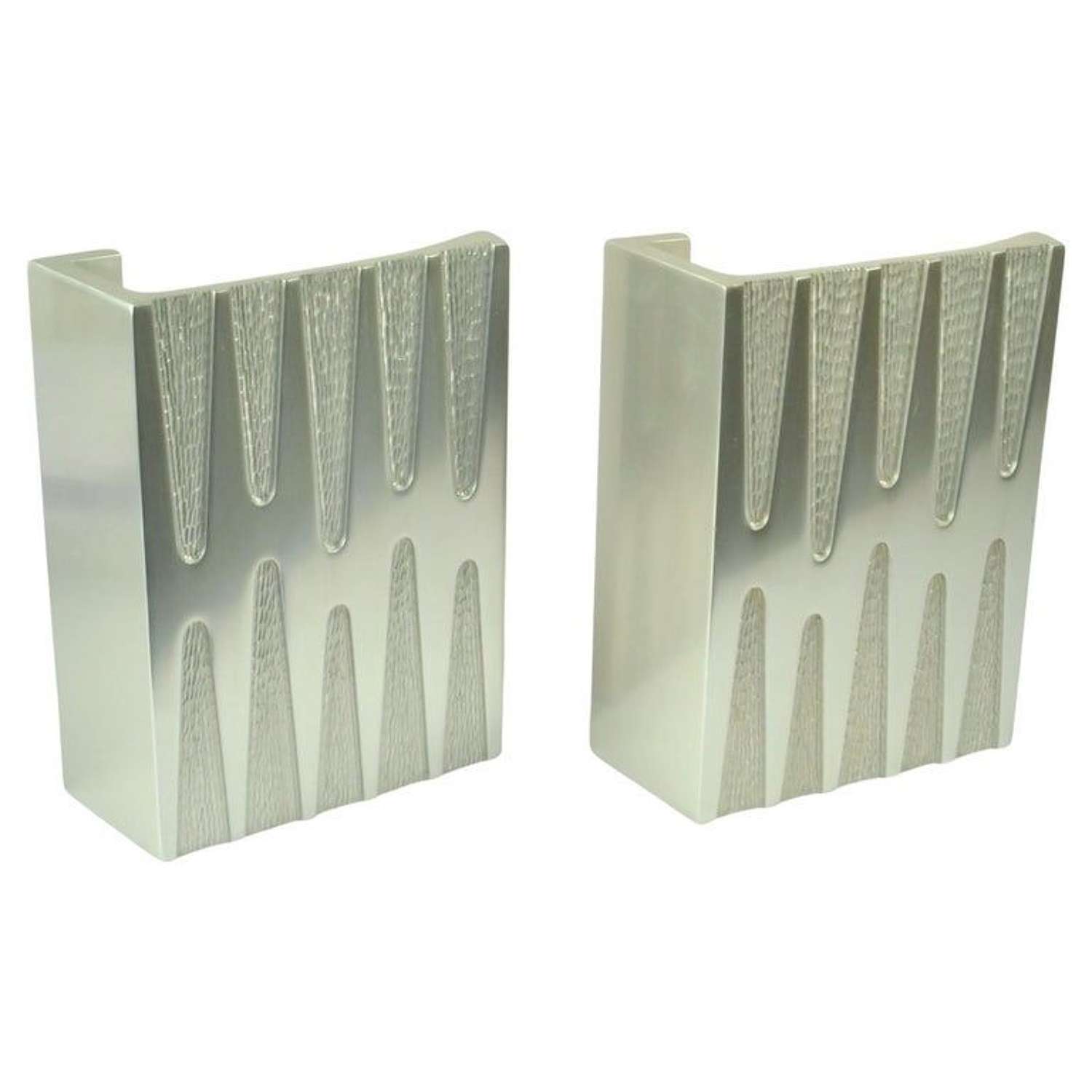 Pair of Architectural Aluminium Relief Push Pull Door Handles