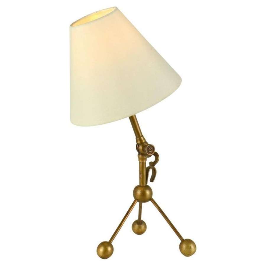 Modernist Brass Table or Wall Lamp