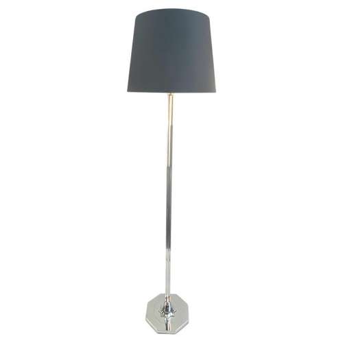 Tall Chrome French Art Deco Floor Lamp