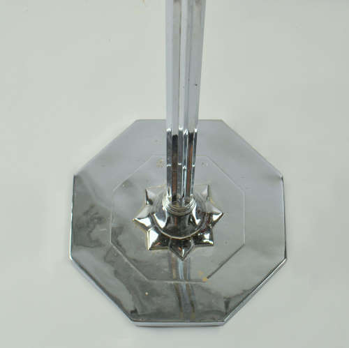 Tall Chrome French Art Deco Floor Lamp