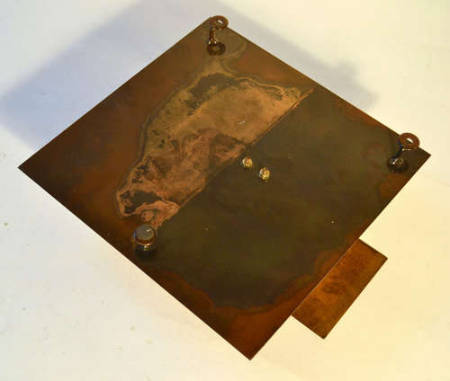 Geometric Brass Wall Candle Holders and Wall Geometric Relief