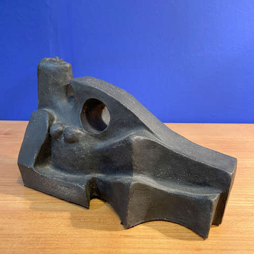 Figurative Sculpture Ceramic Netherlands 1970 of Reclining Women