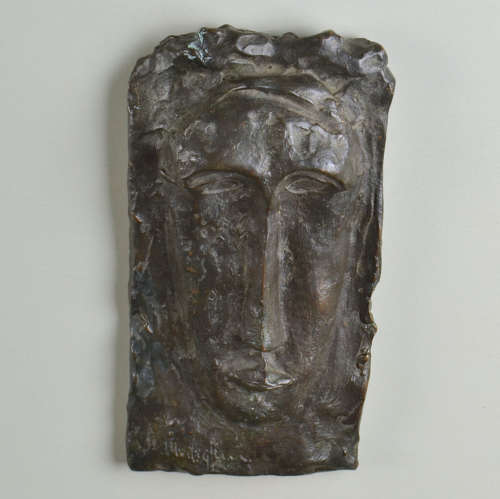 Mondigiani Style Bronze Relief of Face