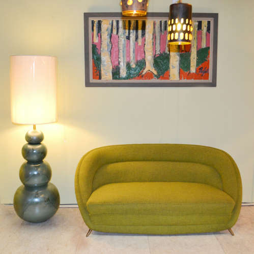 Two Seater Sofa in Spring Green by Isa Bergamo