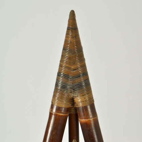 Sculptural Bamboo Chair 1950’s with Triangular Back