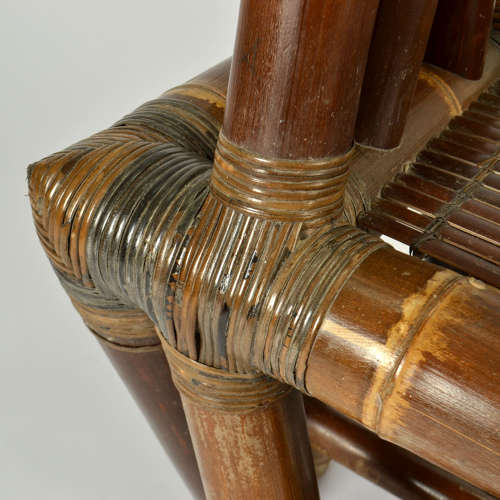 Sculptural Bamboo Chair 1950’s with Triangular Back