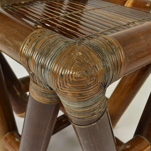 Sculptural Bamboo Chair 1950’s with Triangular Back