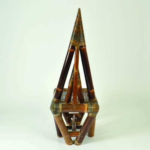 Sculptural Bamboo Chair 1950’s with Triangular Back