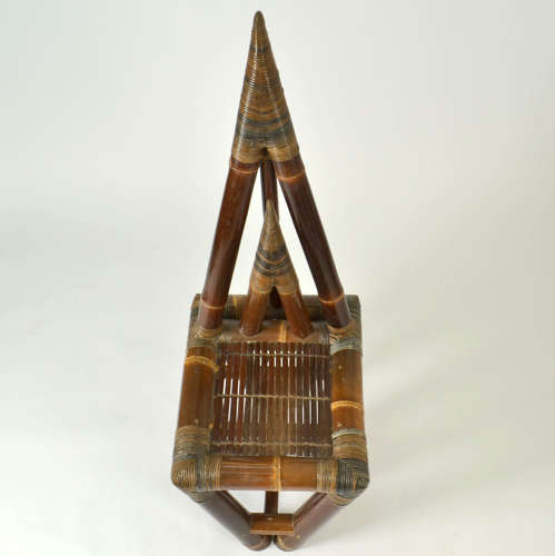 Sculptural Bamboo Chair 1950’s with Triangular Back