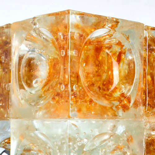 Sculptural Poliarte Table Lamp in Glass Cubes Designed by Albano Poli