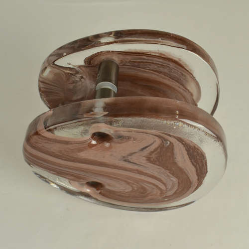 Architectural Pairs of pink Glass Push Pull Double Door Handles