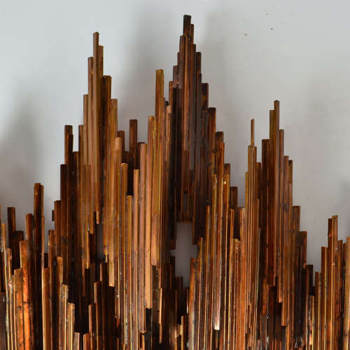 Abstract Copper 1970's Relief