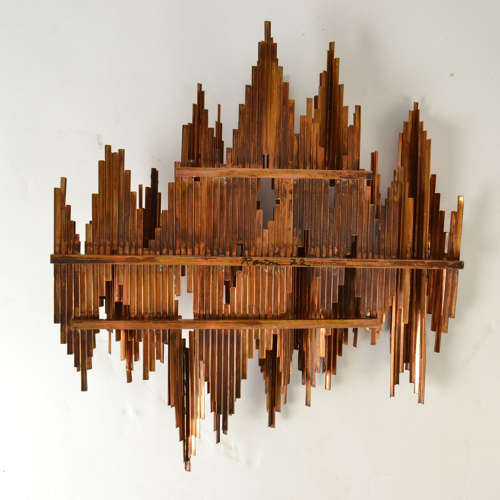Abstract Copper 1970's Relief